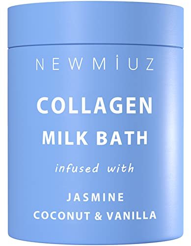 Creamy Coconut Collagen Milk Bath Soak Powder – Vanilla Jasmine Luxury Spa Bubble Bath Salt for Women Relaxation Gifts Avelisse