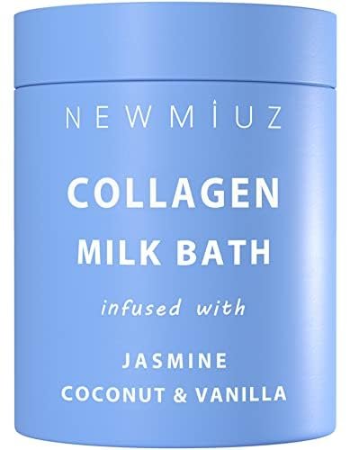 Creamy Coconut Collagen Milk Bath Soak Powder – Vanilla Jasmine Luxury Spa Bubble Bath Salt for Women Relaxation Gifts Avelisse
