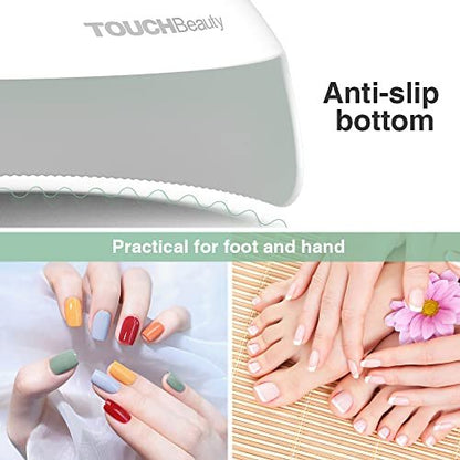 TOUCHBeauty TB-2130 Nail Dryer for Kids, Teens & Beginners – LED Fan & Light, Battery Powered, Safe, Non-Hands Tanned Version (White) Avelisse