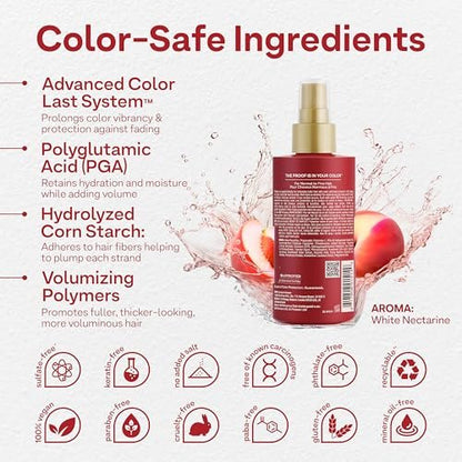 Colorproof Volume Blow Dry Spray Primer 6.7 Fl. Oz. – Volumizing Heat Protection Spray with White Nectarine Scent Avelisse