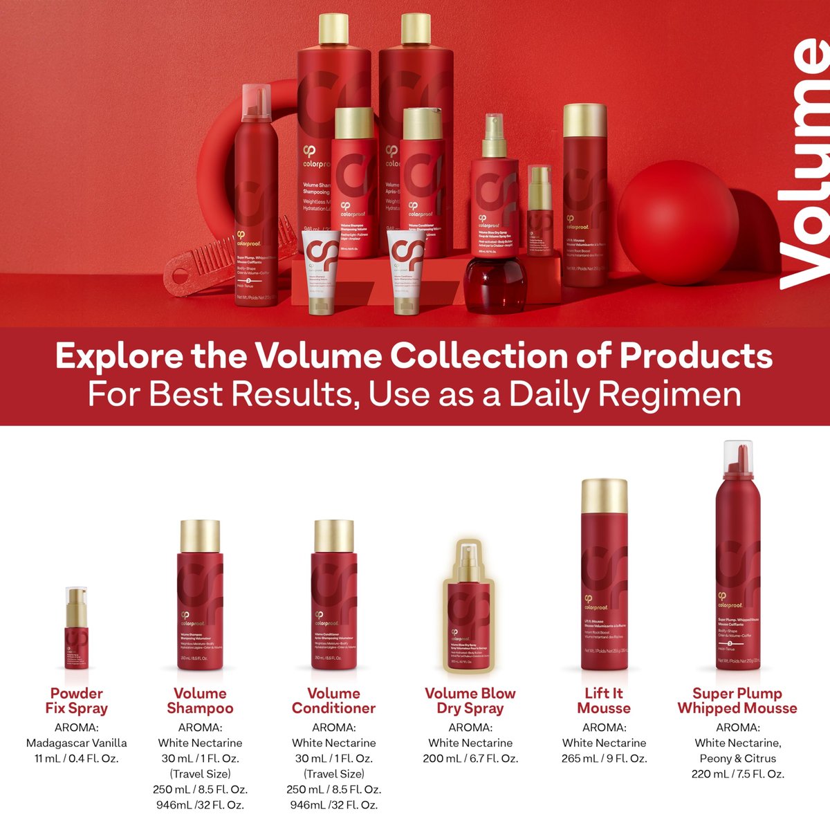 Colorproof Volume Blow Dry Spray Primer 6.7 Fl. Oz. – Volumizing Heat Protection Spray with White Nectarine Scent Avelisse