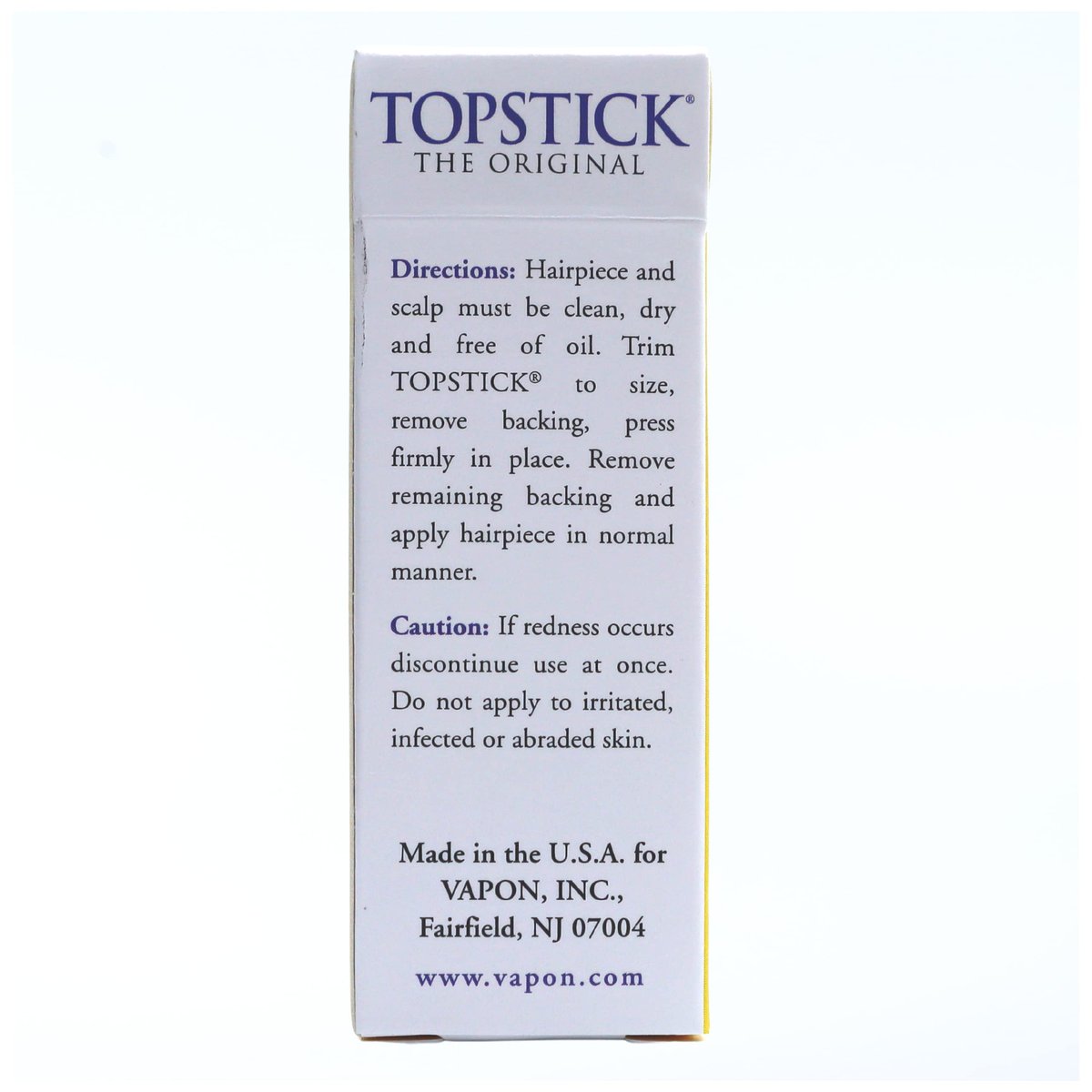 Vapon Topstick Original Men's Grooming Tape - 50 Count 1/2" x 3" Double Sided Clear Tape for Toupee & Wig Adhesion - Hypoallergenic, Waterproof, Latex-Free - görsel 11