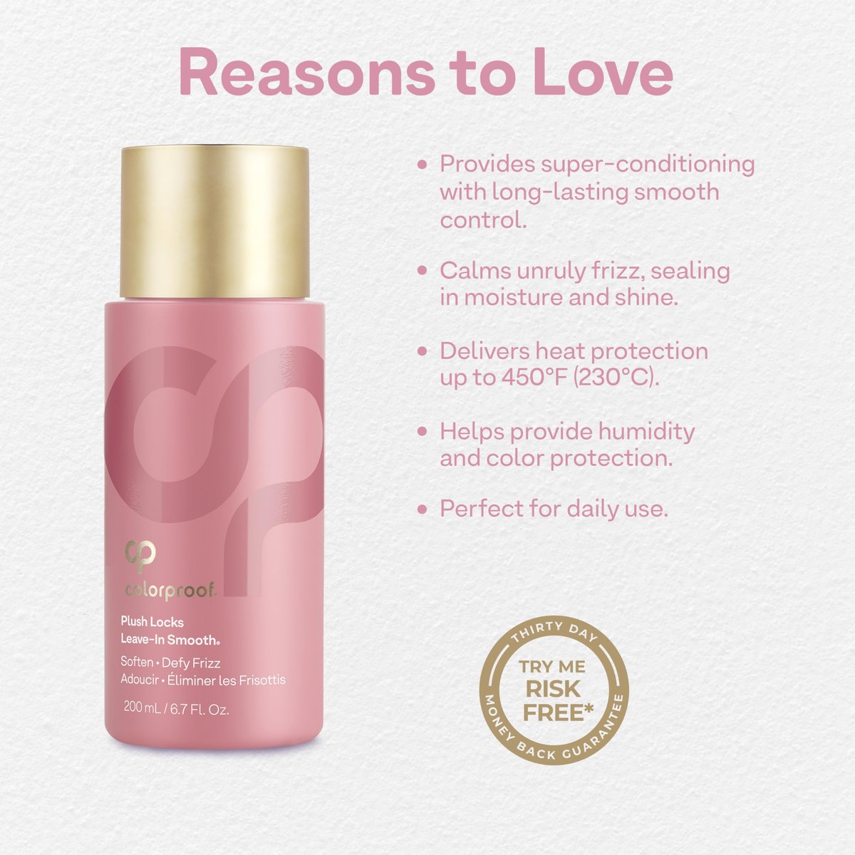 ColorProof Plush Locks Leave-in Smoothing Lotion – Anti-Frizz, Reduces Blow Dry Time, Sulfate-Free, Vegan, 6.7 fl oz Avelisse