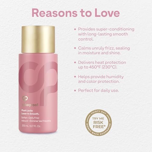 ColorProof Plush Locks Leave-in Smoothing Lotion – Anti-Frizz, Reduces Blow Dry Time, Sulfate-Free, Vegan, 6.7 fl oz Avelisse