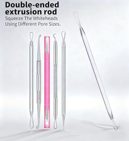 22-Piece Pimple Popper Tool Kit – Stainless Steel Blackhead Remover & Acne Comedone Extractor Set