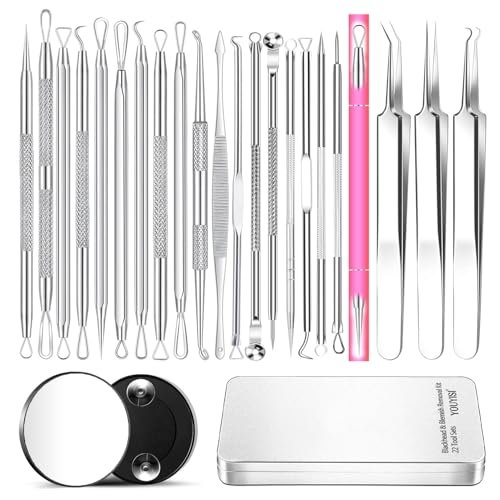 22-Piece Pimple Popper Tool Kit – Stainless Steel Blackhead Remover & Acne Comedone Extractor Set - görsel 2