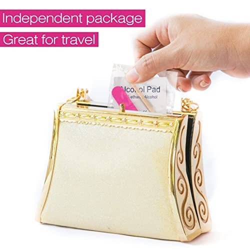 48 Sets Disposable Manicure Kit - 3-Piece Mini Nail Files Set with 100/180 Grit, Wood Stick & Nail Polish Remover Pads - görsel 14
