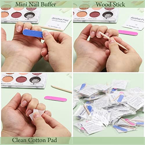 48 Sets Disposable Manicure Kit - 3-Piece Mini Nail Files Set with 100/180 Grit, Wood Stick & Nail Polish Remover Pads - görsel 6