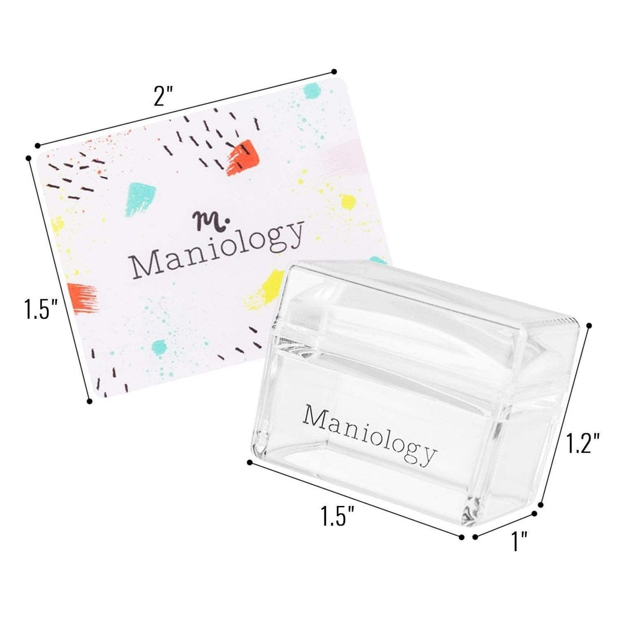 Maniology Ice Cube Clear Rectangular Stamper with Scraper Card – Transparent Silicone Nail Stamping Tool for Precise Art Transfer - görsel 7
