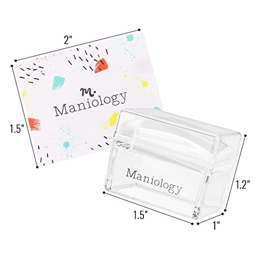 Maniology Ice Cube Clear Rectangular Stamper with Scraper Card – Transparent Silicone Nail Stamping Tool for Precise Art Transfer - görsel 8