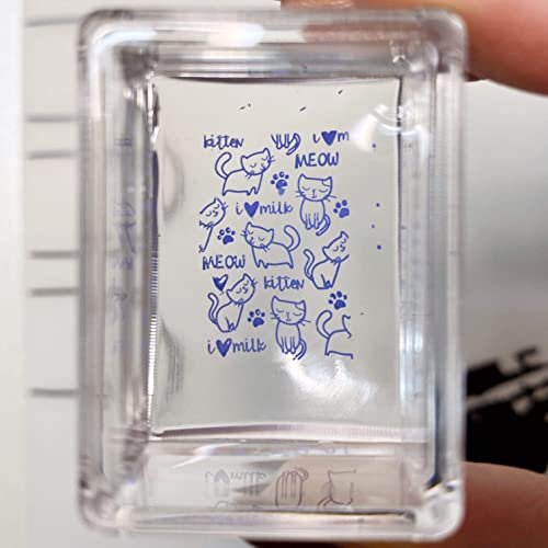 Maniology Ice Cube Clear Rectangular Stamper with Scraper Card – Transparent Silicone Nail Stamping Tool for Precise Art Transfer - görsel 12