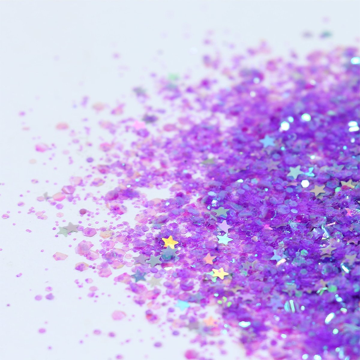 DECOYARDOO Face Jewels 6 Sheets Sticky Gems - Chunky Glitter Rhinestones for Fairy Euphoria Eye Body Makeup, Rave Festival Outfit Accessories (Purple Glitter, 7 Sets) - görsel 3