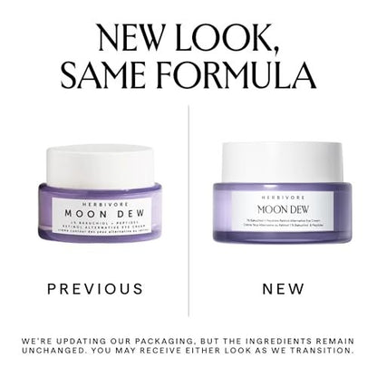 HERBIVORE Moon Dew 1% Bakuchiol + Peptides Retinol Alternative Anti Aging Eye Cream - Reduces Fine Lines, Wrinkles & Puffiness - Plant-Based, Vegan, Cruelty-Free, 15mL / 0.5 oz Avelisse