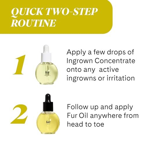 Fur Ingrown Hair Care Duo: Two-Step Preventative Treatment - Oil & Concentrate, 0.5 fl oz each Avelisse
