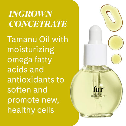 Fur Ingrown Hair Care Duo: Two-Step Preventative Treatment - Oil & Concentrate, 0.5 fl oz each Avelisse