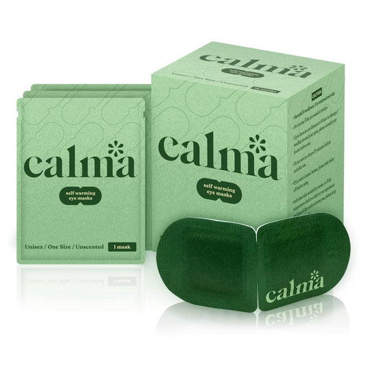 16 Pack Calma Heated Eye Mask - Hot Compress for Eye Fatigue, Dry Eyes, Headaches & Dark Circles (Unscented) Avelisse