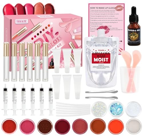 DIY Lip Gloss Making Kit by TSVATE – Make Your Own Moisturizing Lip Gloss Set for Girls & Women Avelisse