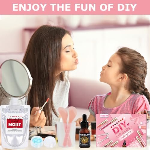DIY Lip Gloss Making Kit by TSVATE – Make Your Own Moisturizing Lip Gloss Set for Girls & Women Avelisse