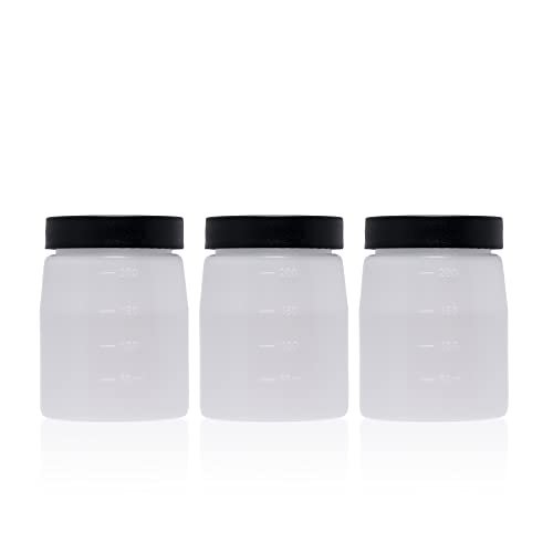 Bronze Tan Replacement Cups with Lids (3 Pack) - 200ml Storage Bottles for DHA Spray Tan Avelisse