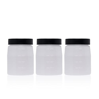 Bronze Tan Replacement Cups with Lids (3 Pack) - 200ml Storage Bottles for DHA Spray Tan Avelisse