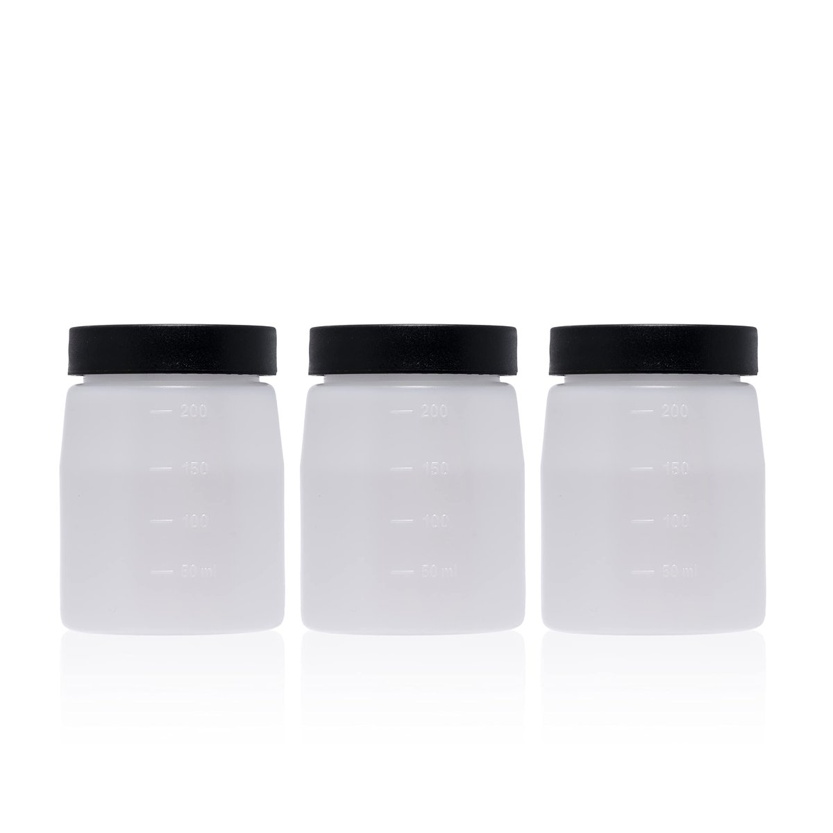 Bronze Tan Replacement Cups with Lids (3 Pack) - 200ml Storage Bottles for DHA Spray Tan Avelisse
