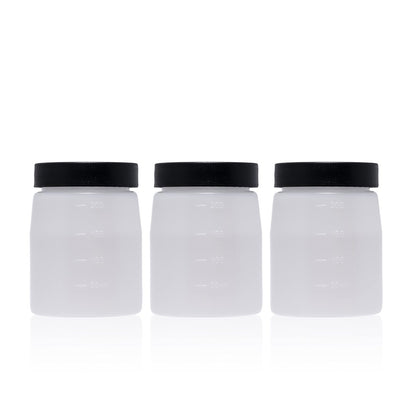 Bronze Tan Replacement Cups with Lids (3 Pack) - 200ml Storage Bottles for DHA Spray Tan Avelisse