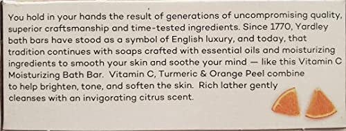 Yardley London Vitamin C Moisturizing Bath Bar with Turmeric and Orange Peel - 4oz (Pack of 3) Avelisse