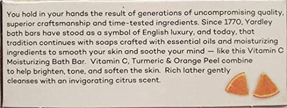 Yardley London Vitamin C Moisturizing Bath Bar with Turmeric and Orange Peel - 4oz (Pack of 3) Avelisse