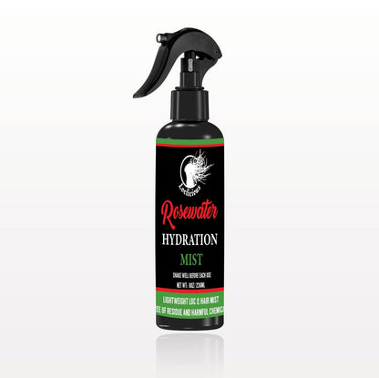 LOCLICIOUS Hydrating Rose Water for Hair Mist Loc Spray – Moisturizer for Healthy Hair, Nourishes All Types of Locs, Two Strands, Dreadlocks & Braids, Infused with Aloe, Oil, Rosewater & Glycerin Spray 8oz Avelisse