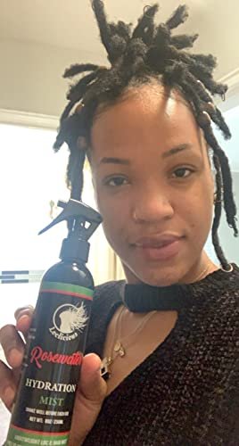 LOCLICIOUS Hydrating Rose Water for Hair Mist Loc Spray – Moisturizer for Healthy Hair, Nourishes All Types of Locs, Two Strands, Dreadlocks & Braids, Infused with Aloe, Oil, Rosewater & Glycerin Spray 8oz Avelisse