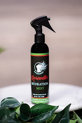 LOCLICIOUS Hydrating Rose Water for Hair Mist Loc Spray – Moisturizer for Healthy Hair, Nourishes All Types of Locs, Two Strands, Dreadlocks & Braids, Infused with Aloe, Oil, Rosewater & Glycerin Spray 8oz Avelisse