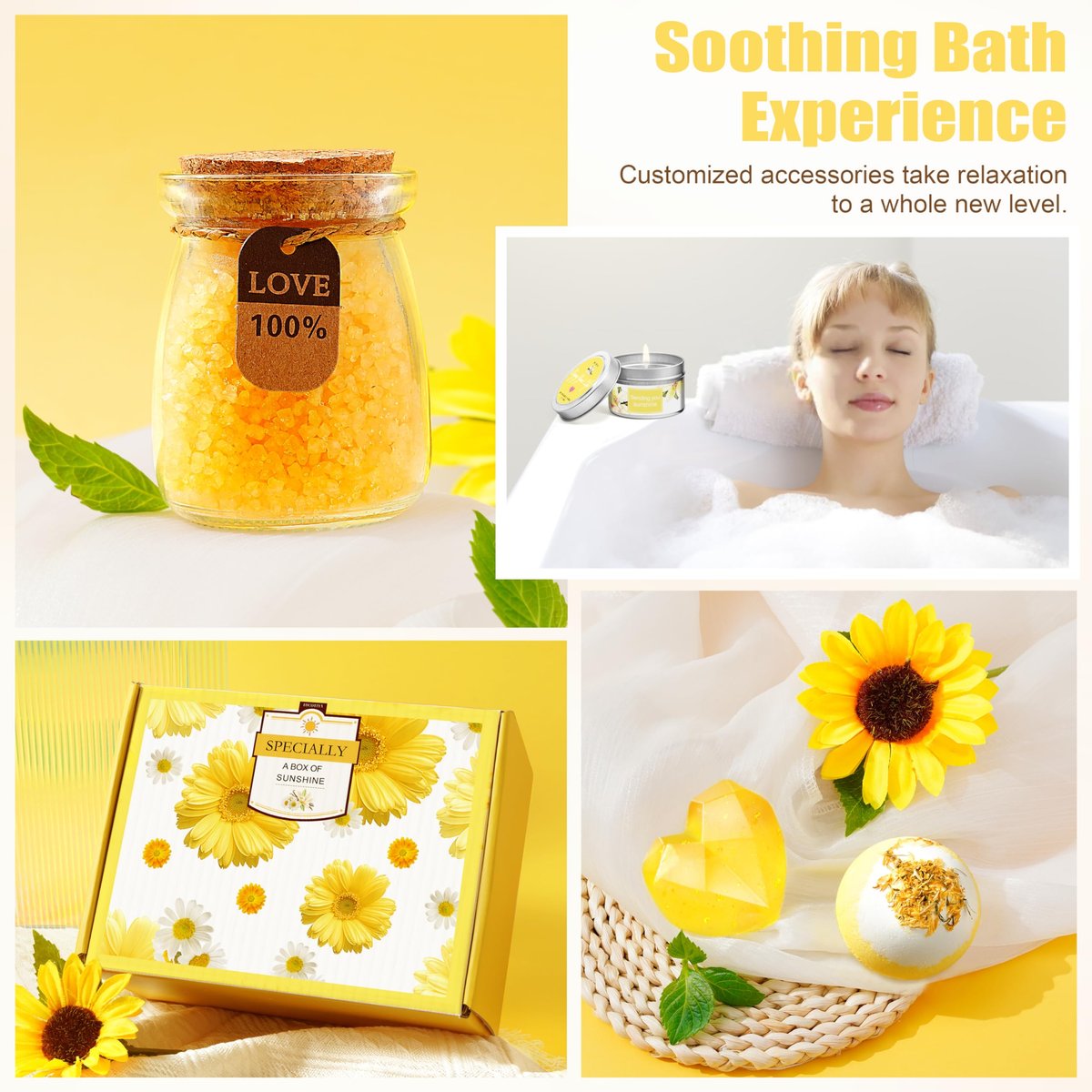 LUCOTIYA Warm Vanilla Self Care Set – 10 Piece Bath and Body Gift for Women, Mom, Wife, Bestie – Christmas Birthday Gift Avelisse