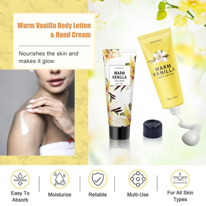 LUCOTIYA Warm Vanilla Self Care Set – 10 Piece Bath and Body Gift for Women, Mom, Wife, Bestie – Christmas Birthday Gift Avelisse
