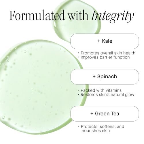 Brandefy Superfood Face Wash - Gentle pH Balanced Cleanser with Kale, Green Tea, Spinach, Vitamin C, E, K2 - Organic Facial Cleanser for All Skin Types (8 Fl Oz) Avelisse