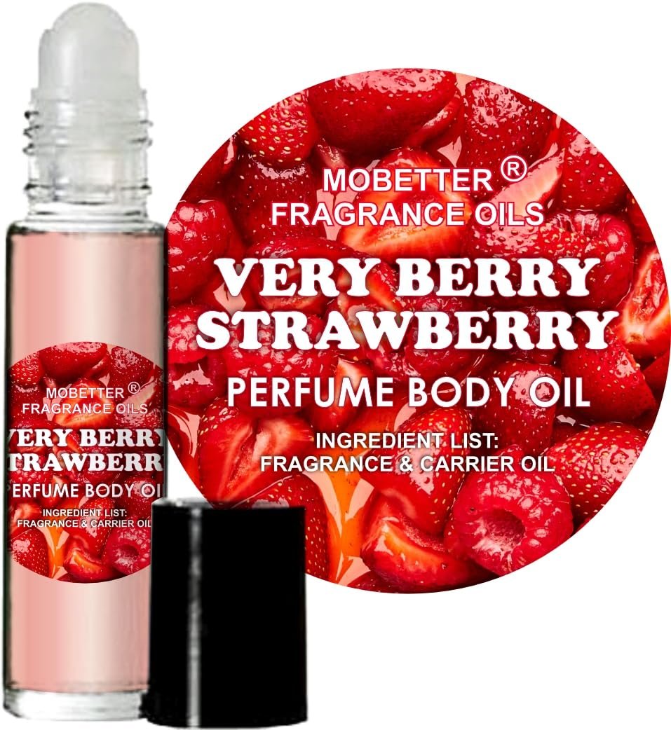 Very Berry Strawberry Perfume Body Oil - MOBETTER FRAGRANCE OILS, 0.33 Fl Oz Avelisse