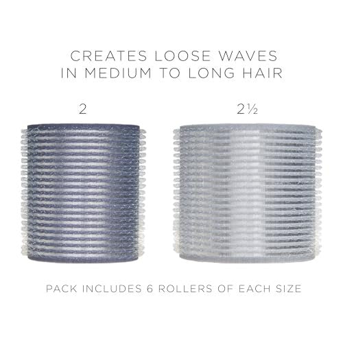 Fromm ProVolume Self-Grip Ceramic Ionic Thermal Hair Rollers – Set of 12 (Six 2" & Six 2.5") for Volume, Soft Waves & Curtain Bangs Avelisse