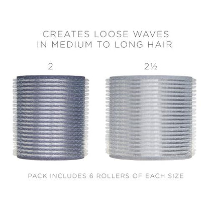 Fromm ProVolume Self-Grip Ceramic Ionic Thermal Hair Rollers – Set of 12 (Six 2" & Six 2.5") for Volume, Soft Waves & Curtain Bangs Avelisse