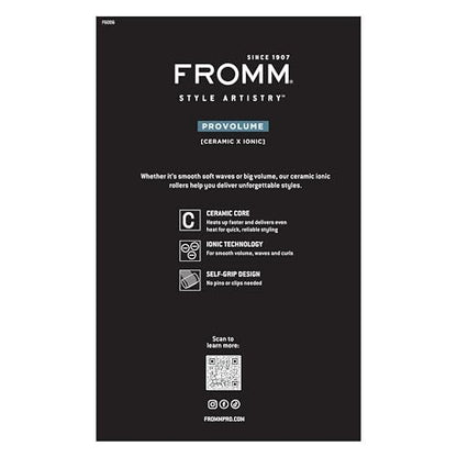 Fromm ProVolume Self-Grip Ceramic Ionic Thermal Hair Rollers – Set of 12 (Six 2" & Six 2.5") for Volume, Soft Waves & Curtain Bangs Avelisse