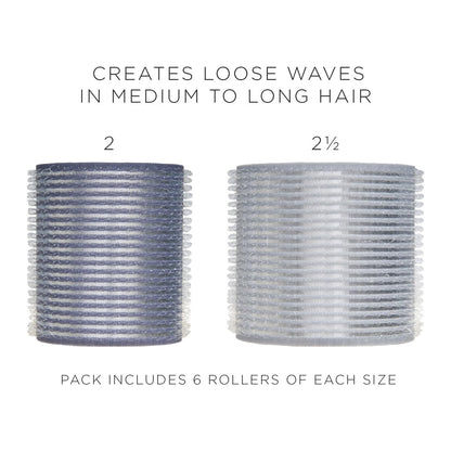 Fromm ProVolume Self-Grip Ceramic Ionic Thermal Hair Rollers – Set of 12 (Six 2" & Six 2.5") for Volume, Soft Waves & Curtain Bangs Avelisse