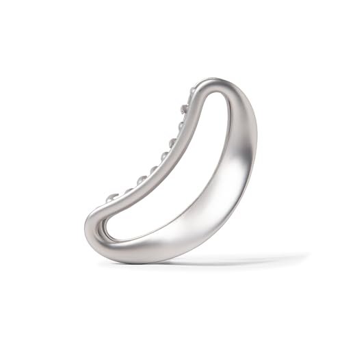 The Hair Edit Sculpted Silver Claw Clip – Large Metal Matte Silver Hair Clip for Women, Strong Hold for Updos & Half Up Styles Avelisse