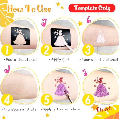 Body Glue for Glitter Tattoos – Eleanore's Diary 10ml*2 Art Glitter Glue, Odourless & Non-Toxic, Ideal for Skin Chunky Makeup, Beach Parties, Music Festivals, Carnival, Cosplay, Summer Holidays, Gemstones - görsel 12