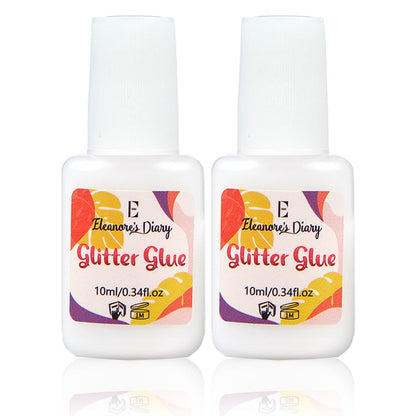 Body Glue for Glitter Tattoos – Eleanore's Diary 10ml*2 Art Glitter Glue, Odourless & Non-Toxic, Ideal for Skin Chunky Makeup, Beach Parties, Music Festivals, Carnival, Cosplay, Summer Holidays, Gemstones