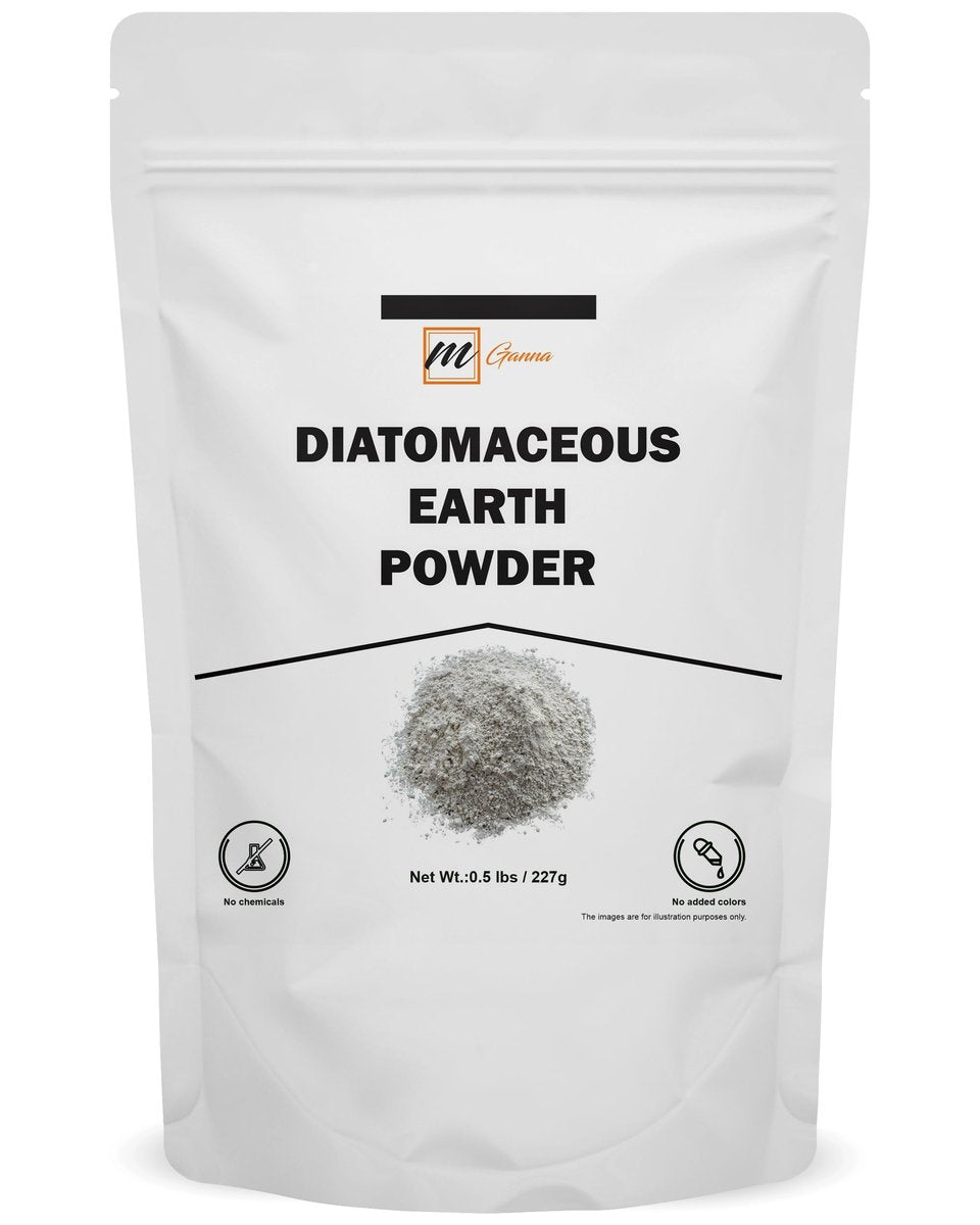mGanna 100% Natural Diatomaceous Earth Powder for Skin Exfoliation & Cosmetic Formulations (0.5 LBS / 227 GMS) Avelisse