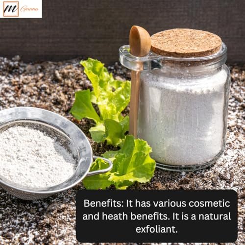 mGanna 100% Natural Diatomaceous Earth Powder for Skin Exfoliation & Cosmetic Formulations (0.5 LBS / 227 GMS) Avelisse