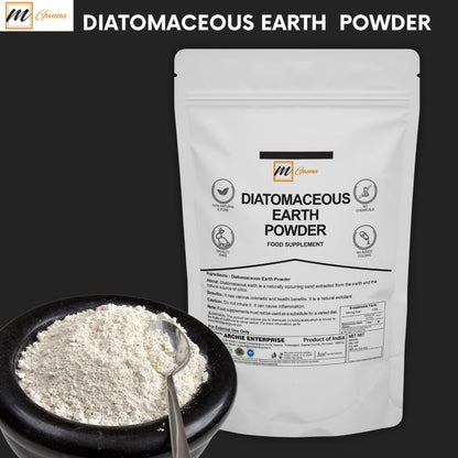 mGanna 100% Natural Diatomaceous Earth Powder for Skin Exfoliation & Cosmetic Formulations (0.5 LBS / 227 GMS) Avelisse
