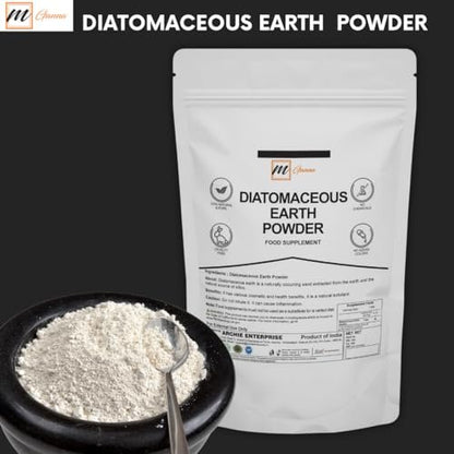 mGanna 100% Natural Diatomaceous Earth Powder for Skin Exfoliation & Cosmetic Formulations (0.5 LBS / 227 GMS) Avelisse