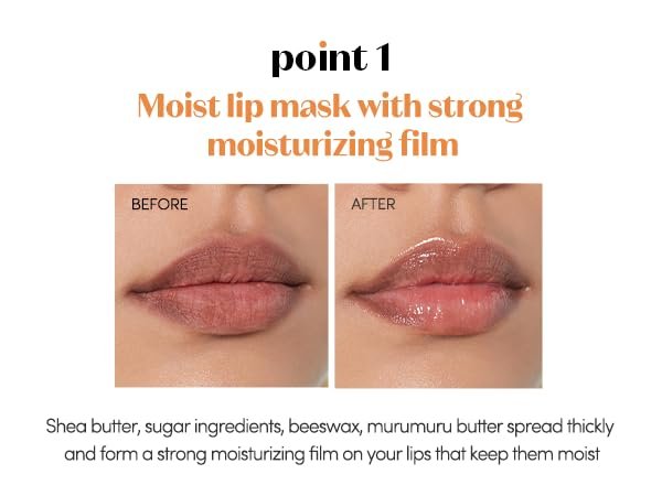 ETUDE Ginger Sugar Overnight Lip Mask 23g – Hydrating Lip Sleeping Mask for Smooth, Moist Lips with Natural Ginger & Shea Butter Avelisse