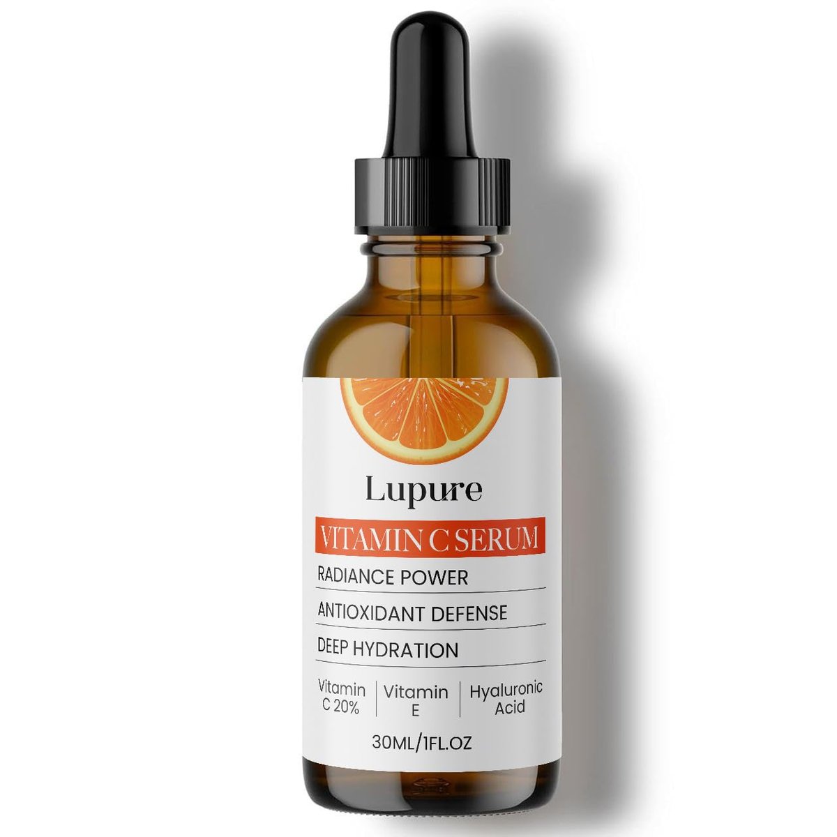 Lupure Professional Vitamin C Face Serum 20% – Anti Aging Serum with Ascorbic Acid, Hyaluronic Acid & Vitamin E for Dark Spots, 1 Fl Oz Avelisse