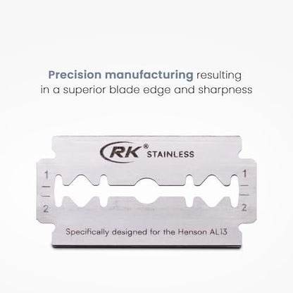 Henson AL13 Compatible Double Edge Razor Blades - 100 Pack