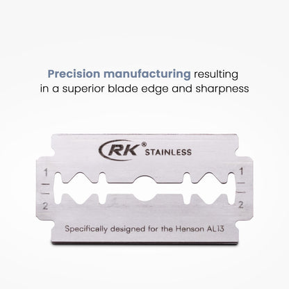 Henson AL13 Compatible Double Edge Razor Blades - 100 Pack